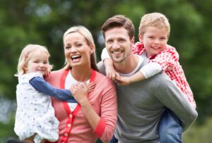 Happy smiling family