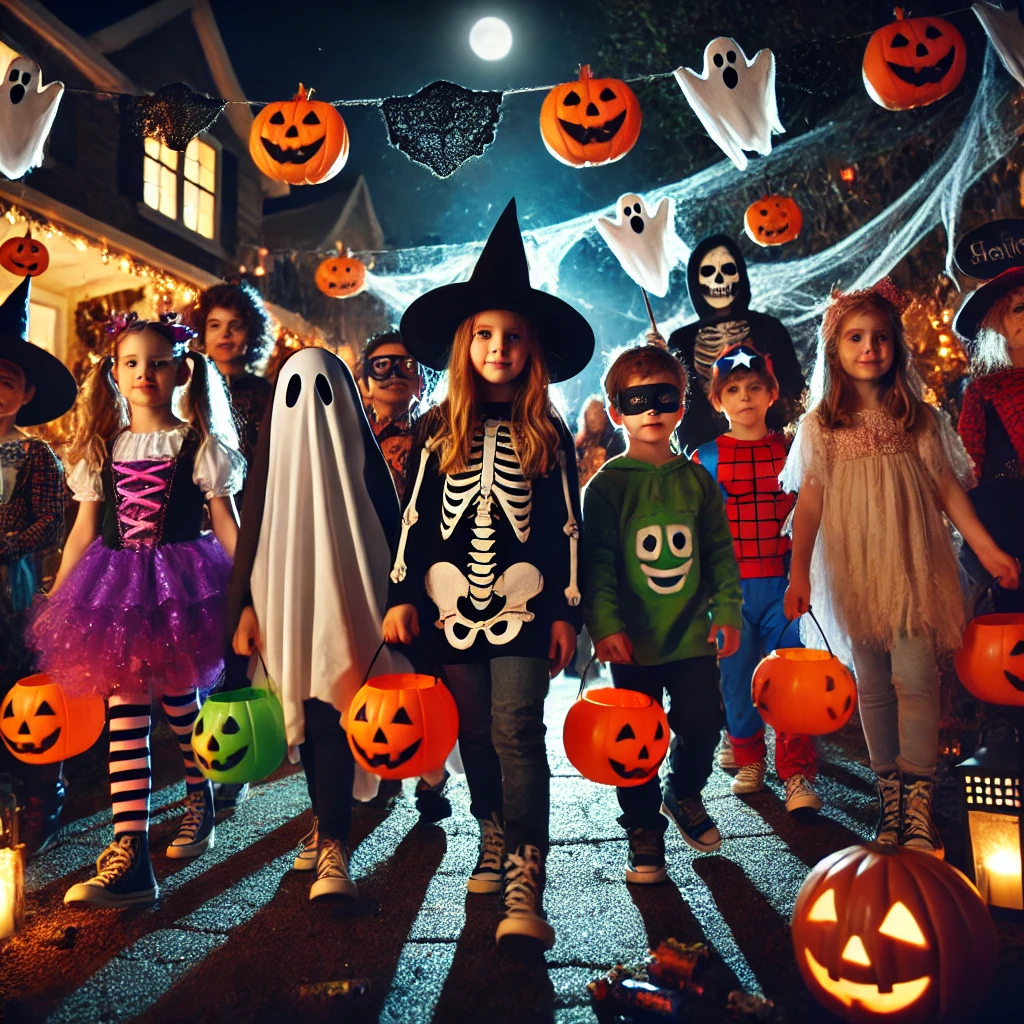 Halloween - witches, ghosts, superheroes